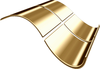 Gold Windows Logo