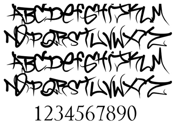 graffiti alphabet fonts a z