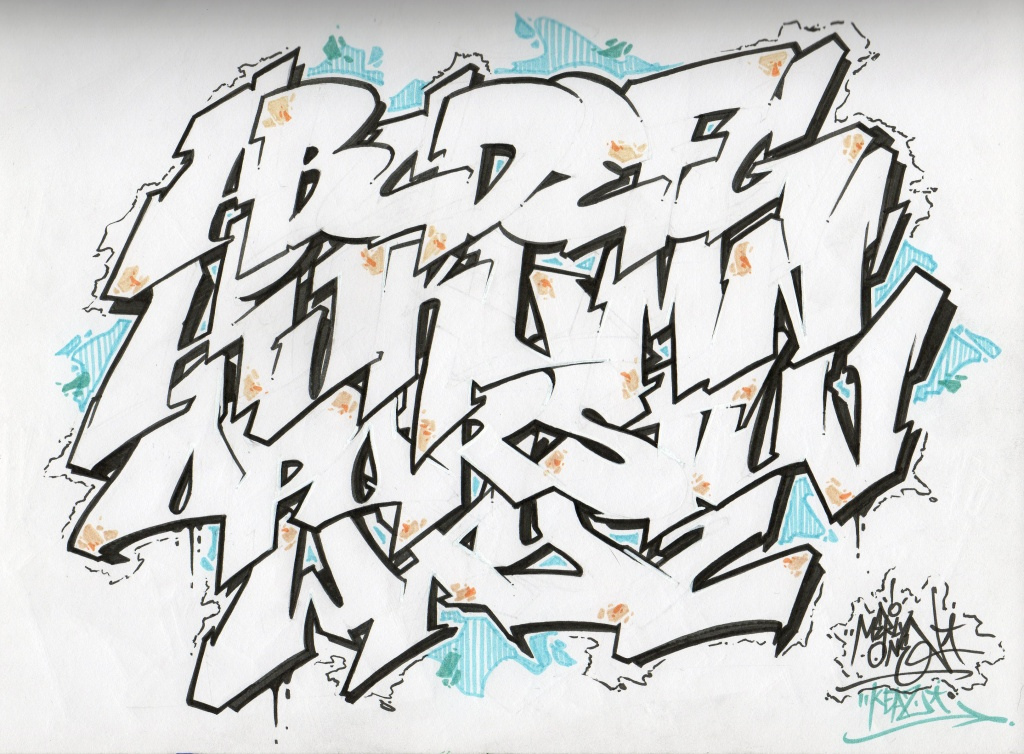 Graffiti Sketch Alphabet Letters