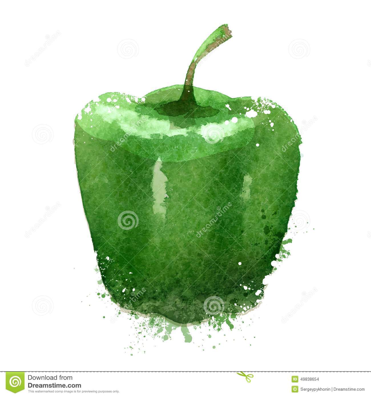 Green Bell Pepper Template