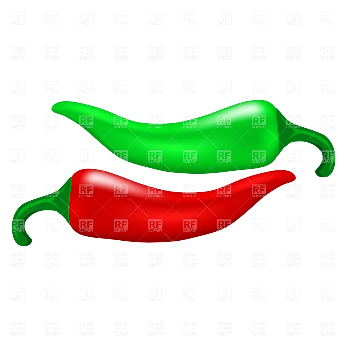 10 Green Pepper Vector Images