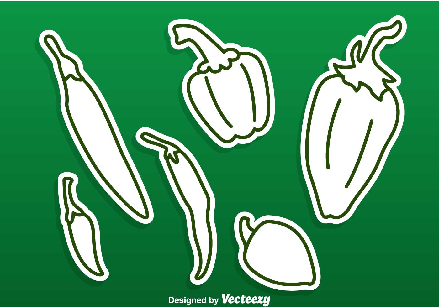 Green Pepper Vector Art