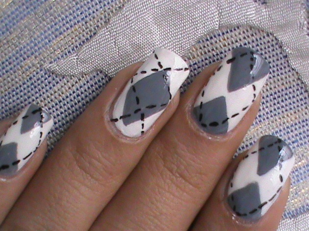 Grey and White Nail Art Designs