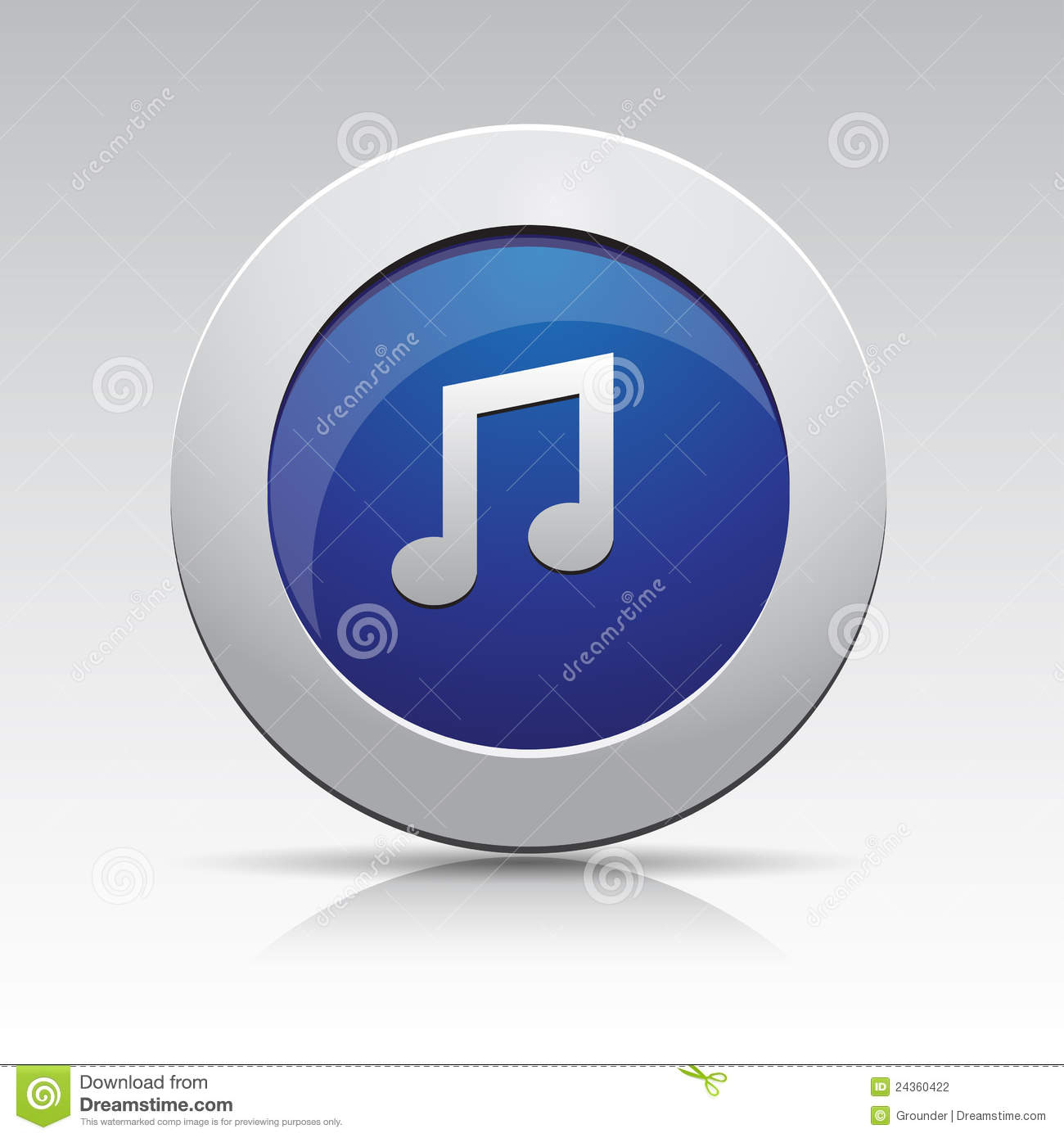 Grey Music Note Icon