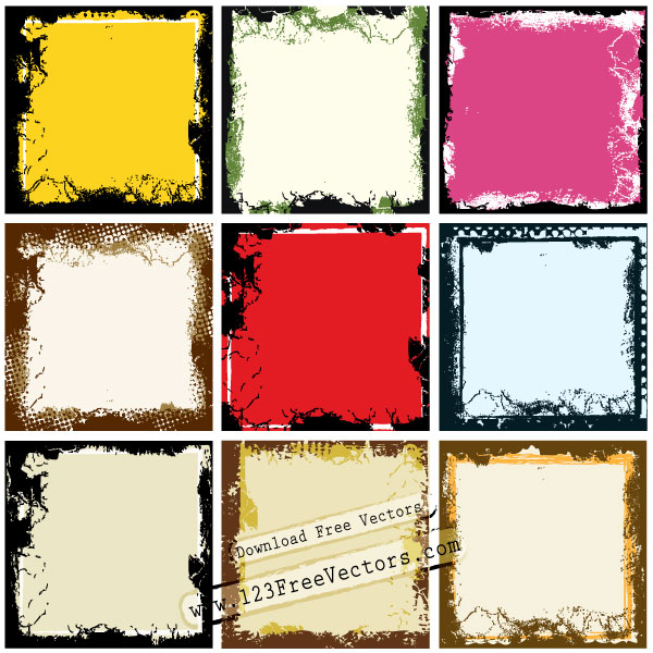 Grunge Frame Vector Free Download