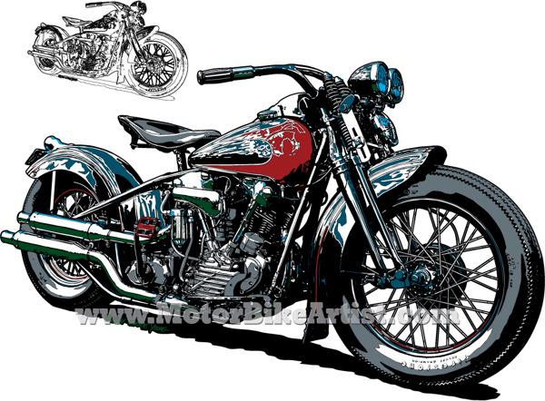 Harley-Davidson Motorcycle Vector