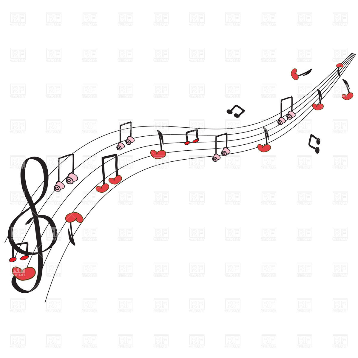 Heart Music Notes Clip Art Free