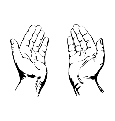 Jesus Praying Hands Drawing