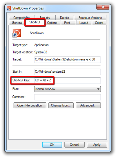 Keyboard Shortcuts Windows 7