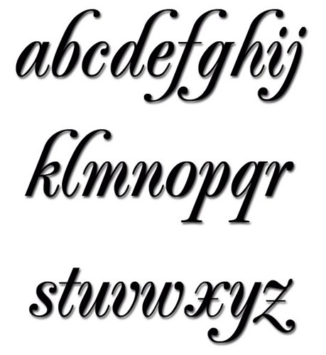 Machine Embroidery Script Fonts Alphabet