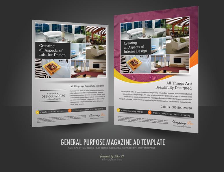 Magazine Ad Design Template