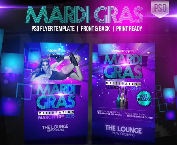 12 Mardi Gras PSDs Images