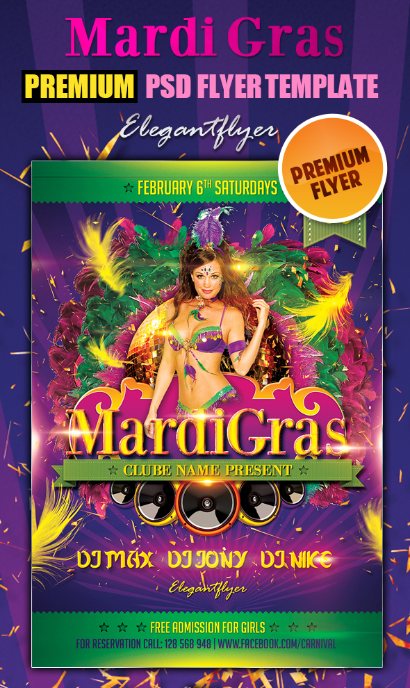 Mardi Gras Flyer Template