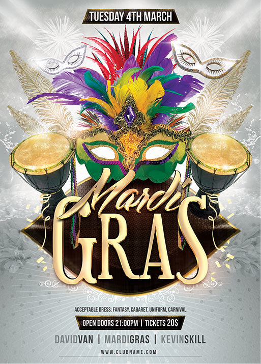 Mardi Gras Flyer Template