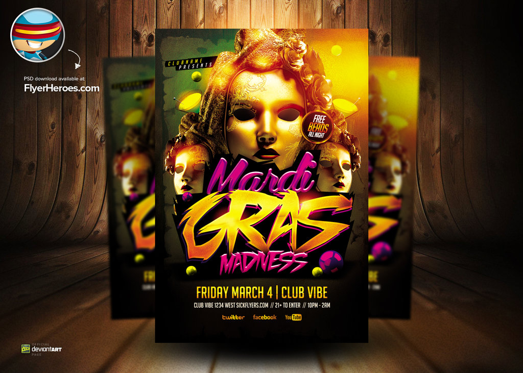 Mardi Gras Flyer Template