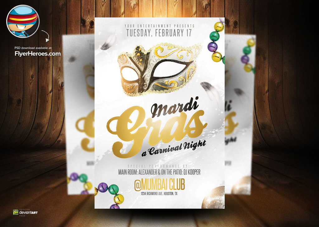 Mardi Gras Flyer Template