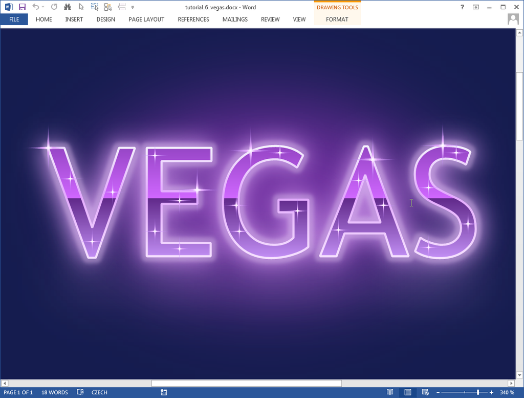 Microsoft Word 2013 Text Effects