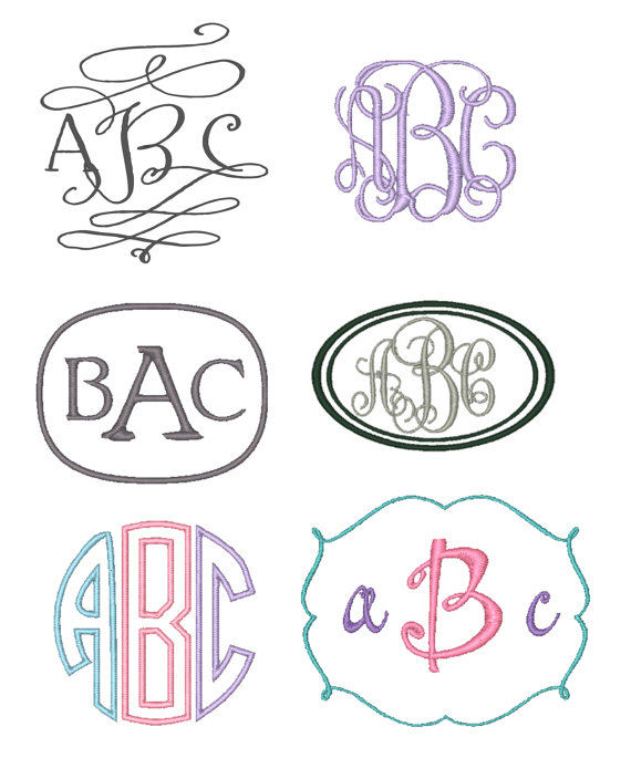 Monogram Embroidery Fonts Downloads