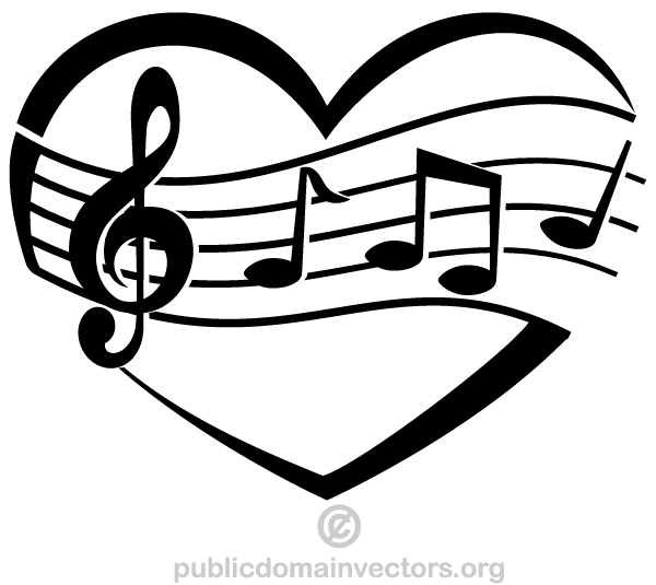 16 Heart Music Note Vector Images