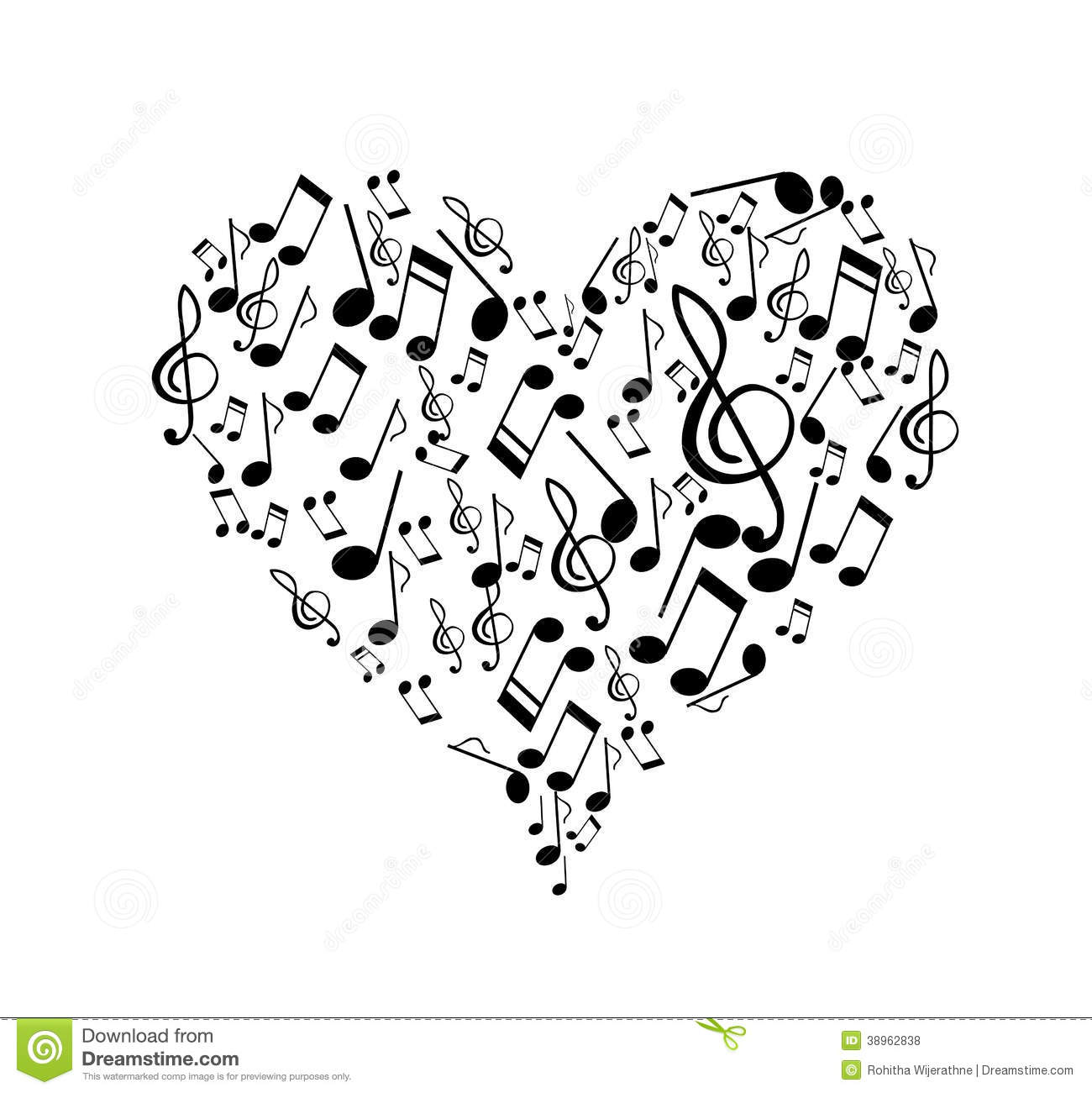 Music Notes Hearts