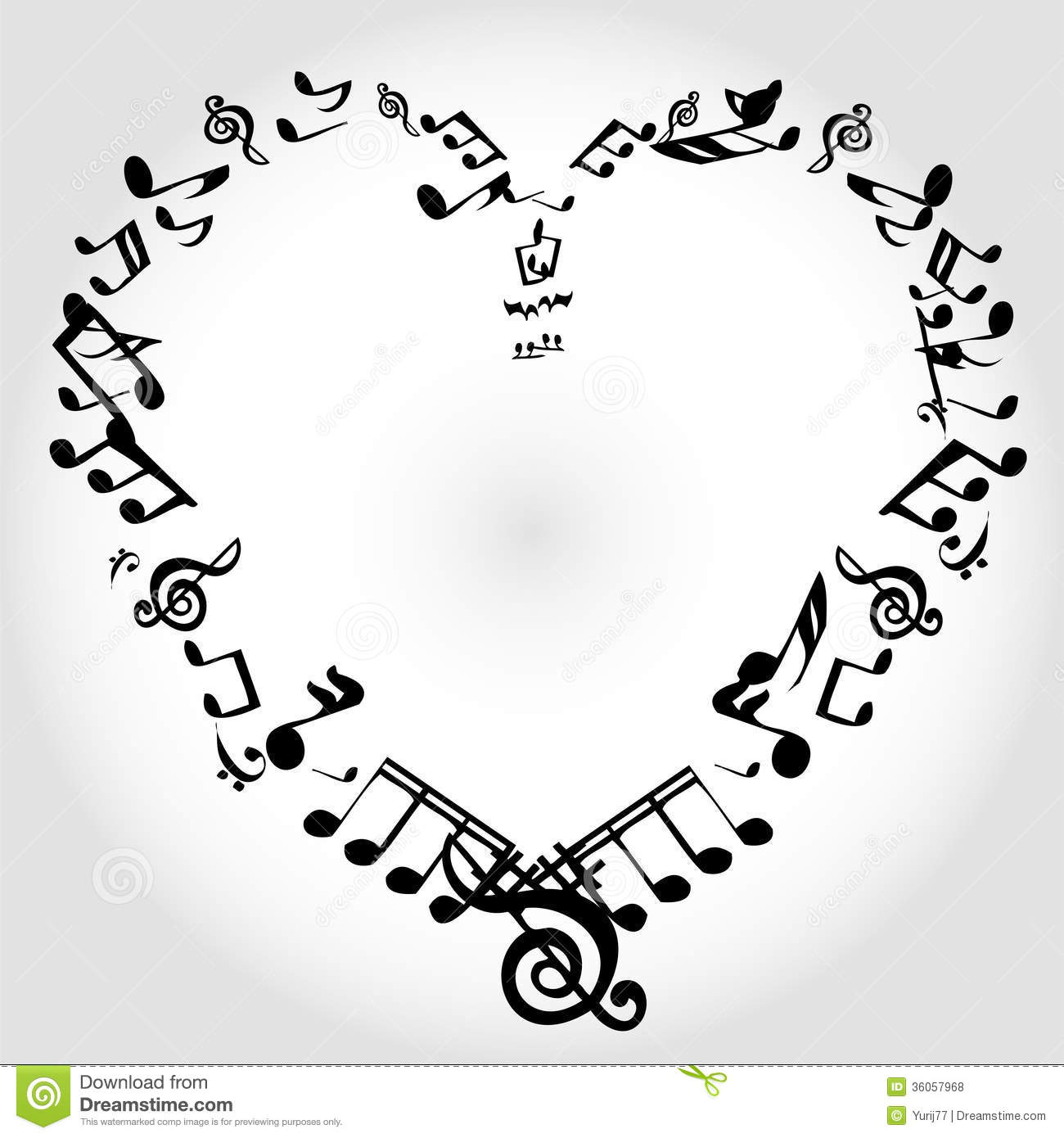 Music Notes Hearts