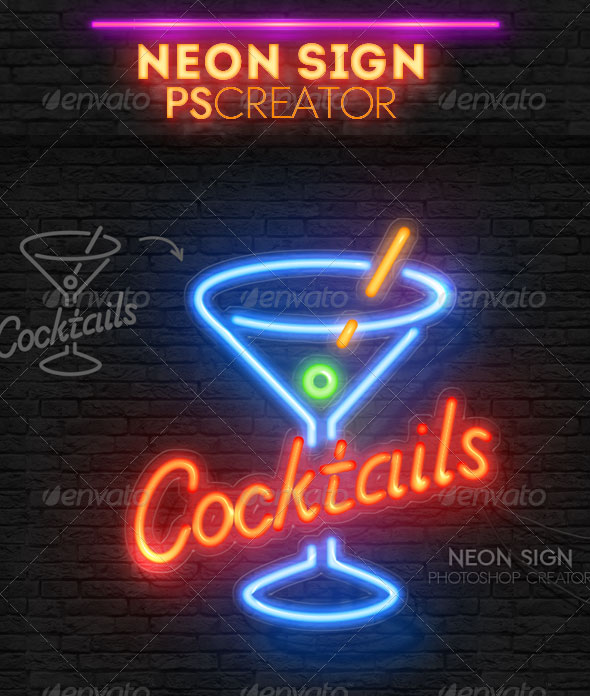 Neon Light Text Effect Photoshop