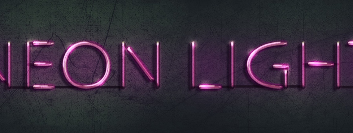 Neon Light Text Effect Photoshop