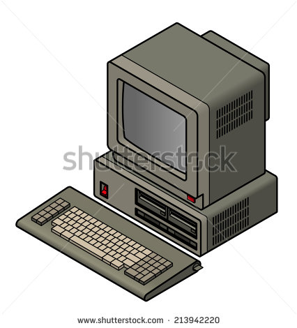 Old Computer Vector Art