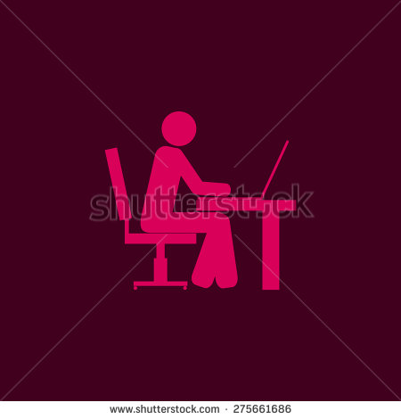 Person Behind Desk Icons Person Behind Desk Icons