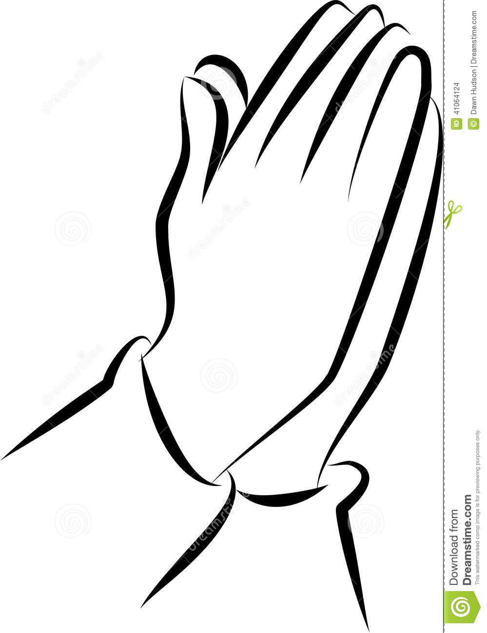 Praying Hands Clip Art Black and White