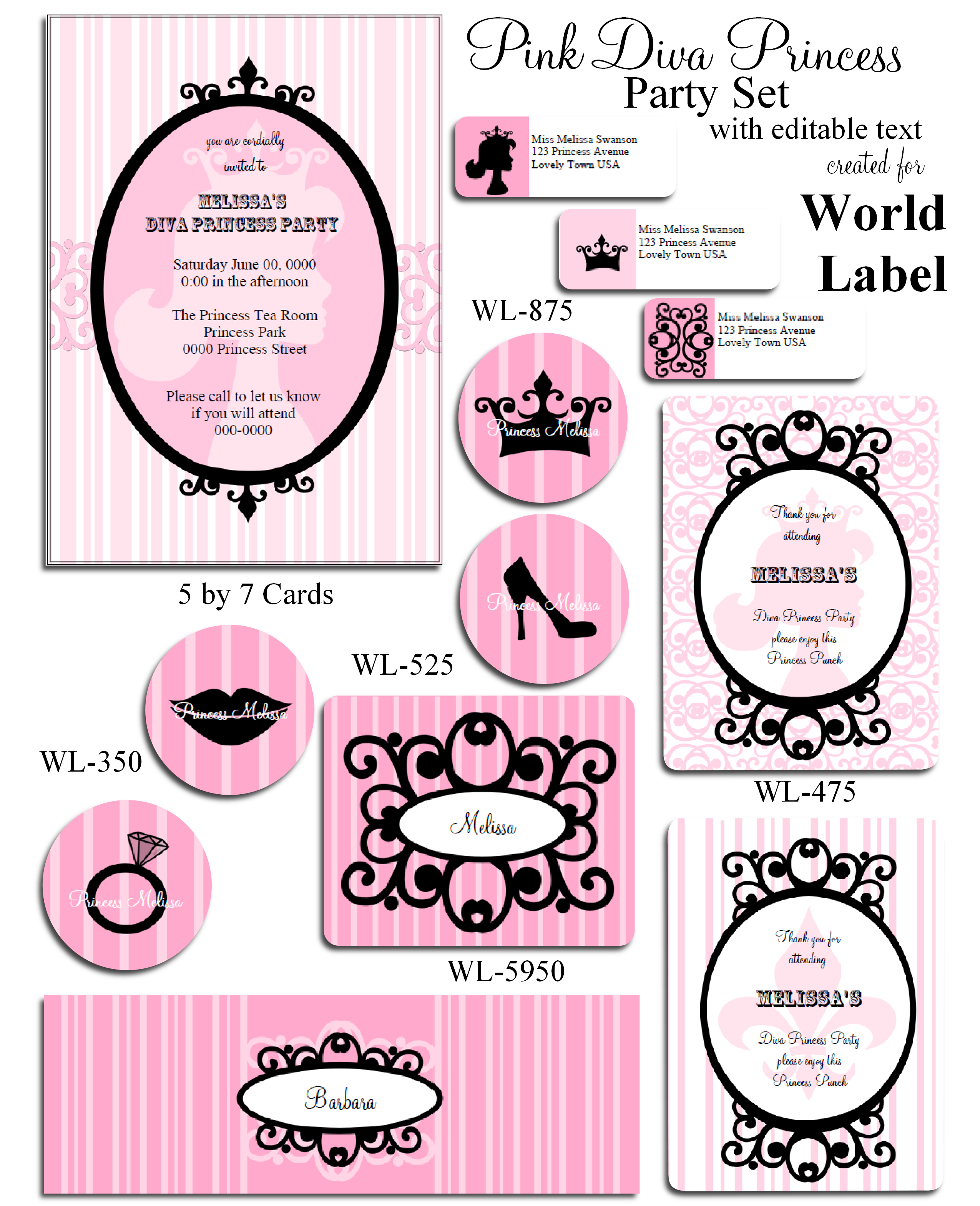 Princess Free Printable Label Templates Princess Free Printable Label Templates
