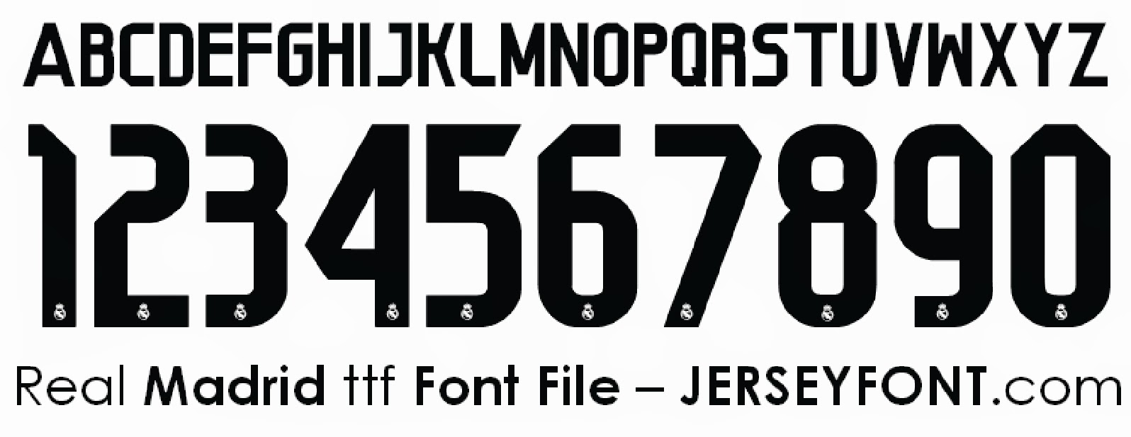 Real Madrid Number Font