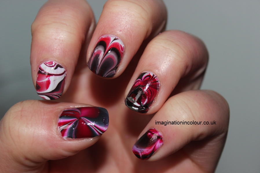 Red and White Nail Polish Design