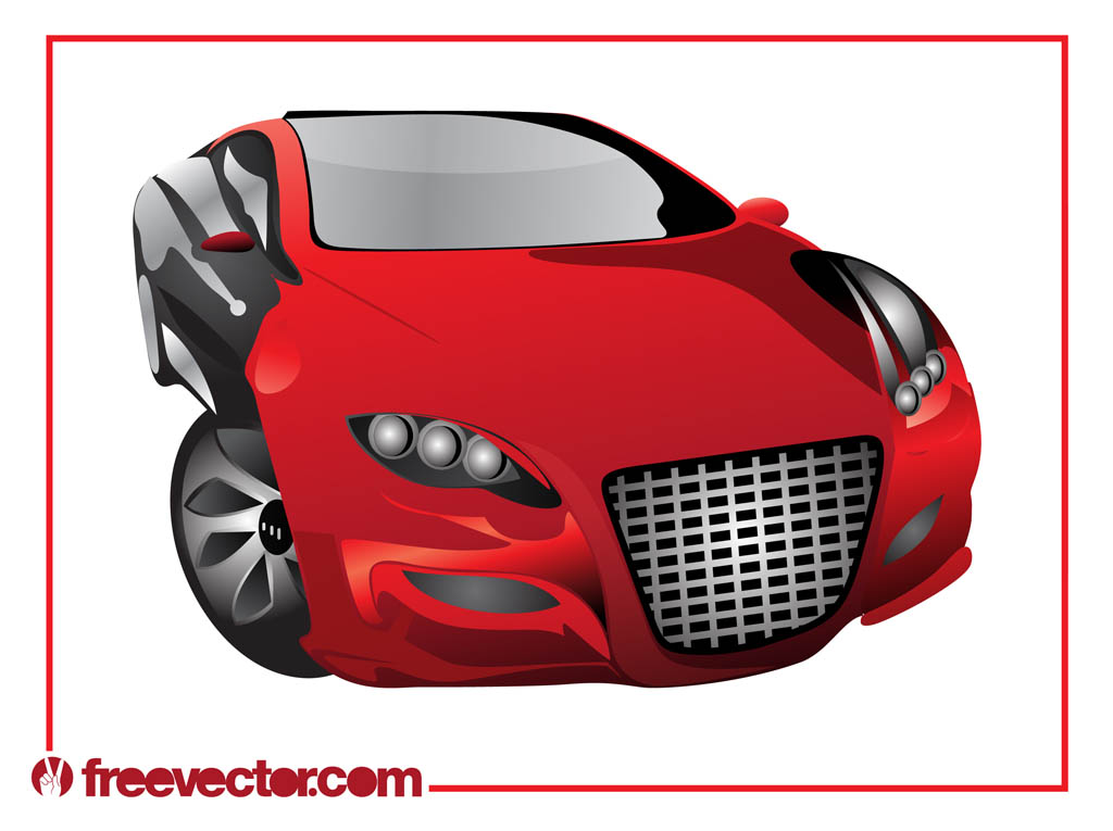 Red Sports Car Graphics