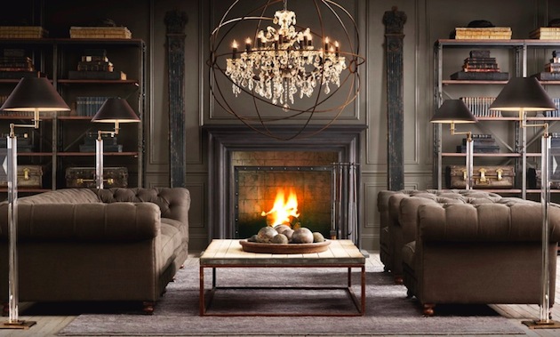 Restoration Hardware Living Room Grey