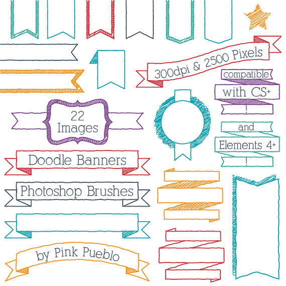 Ribbon Banner Photoshop Brushes Free Ribbon Banner Photoshop Brushes Free