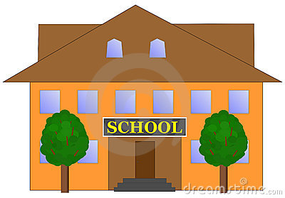 School Building Illustration