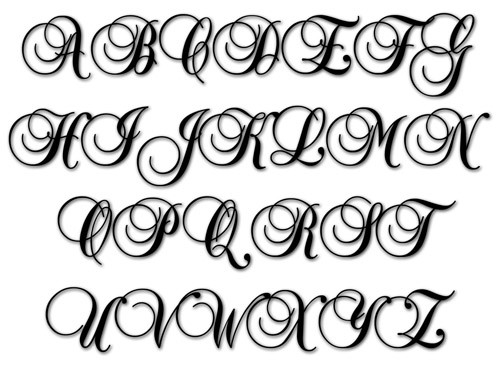 Script Fonts Alphabet