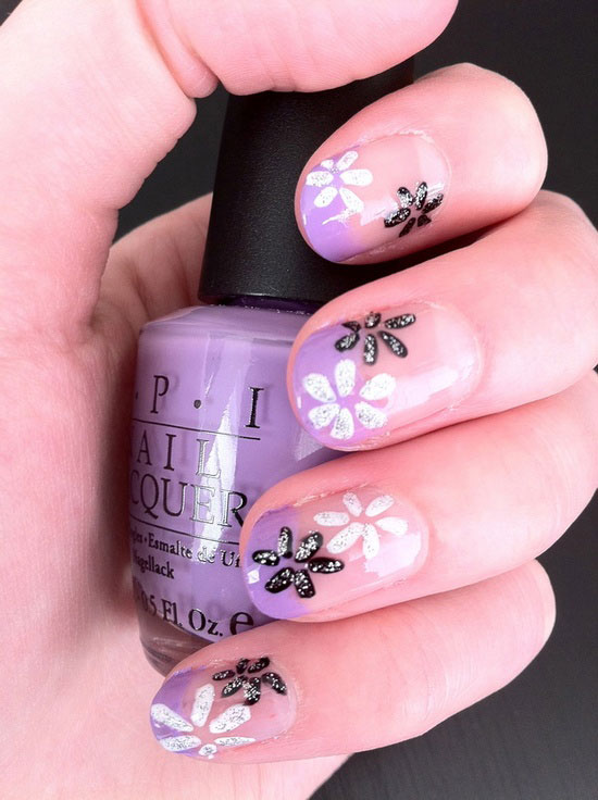 Simple Flower Nail Art Spring