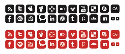 Social Media Icons Flat