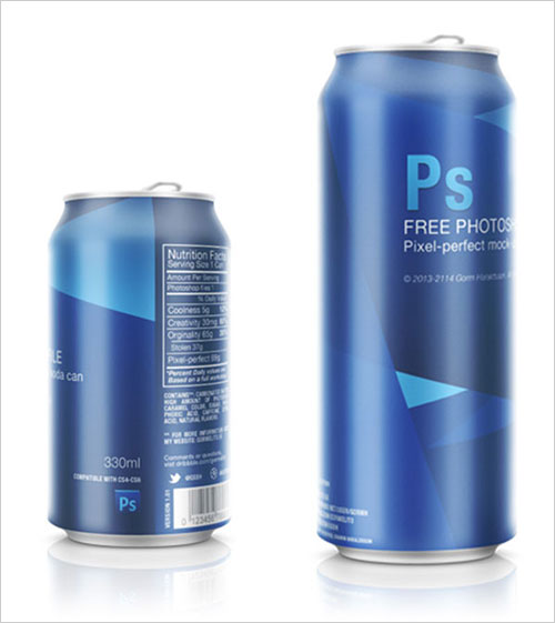 Soda Can PSD Mockup