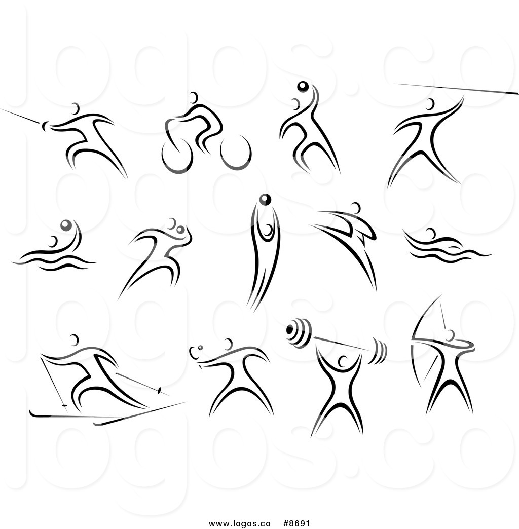 Sports Clip Art Black and White