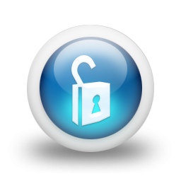 Unlocked Padlock with Key Icon