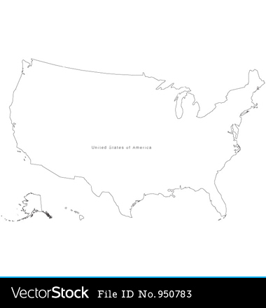 USA Map Outline Vector