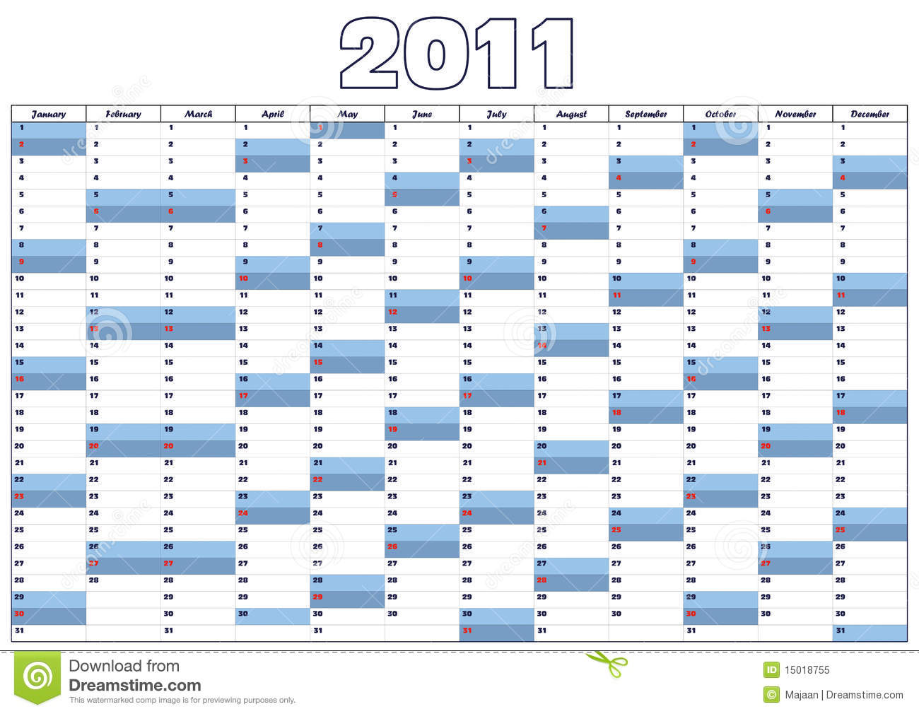 Vector Calendar 2011