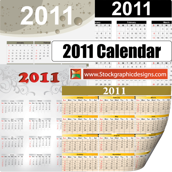 Vector Calendar 2011