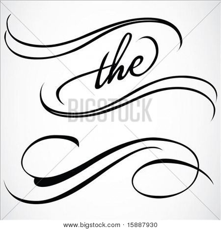 Vector Calligraphy Underline Vector Calligraphy Underline