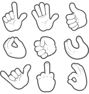 Vector Cartoon Hands