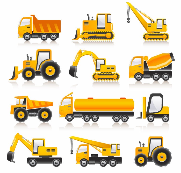 Vector Construction Vehicle