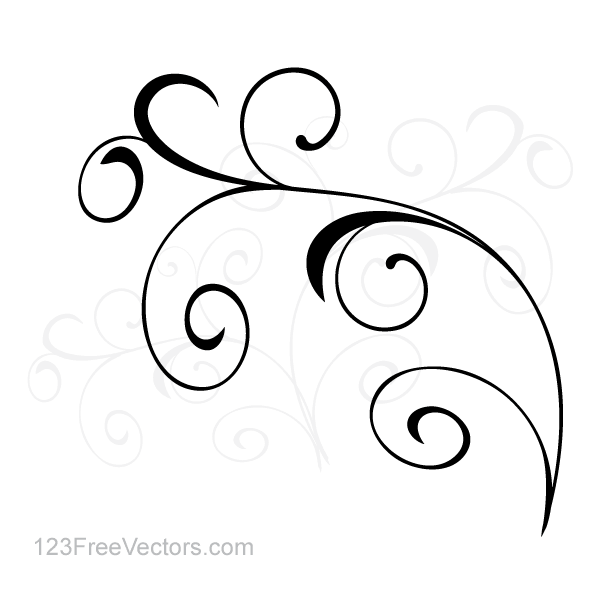 Vector Simple Flourish Clip Art